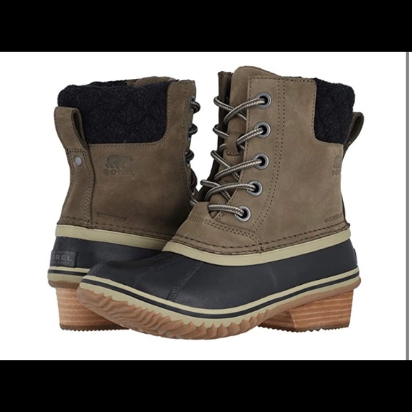 Sorel Slimpack II Lace Winter Brown Boot - Picture 1 of 9